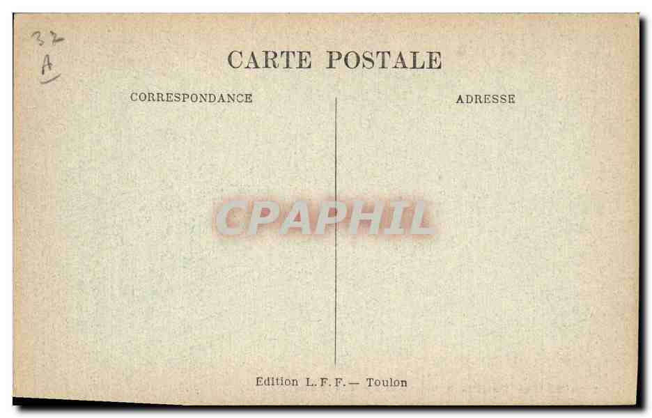 Bateau de guerre français — DÉMOCRATIE — Ligue Maritime Française, 8 Rue de la Boëtie, Paris — Verso