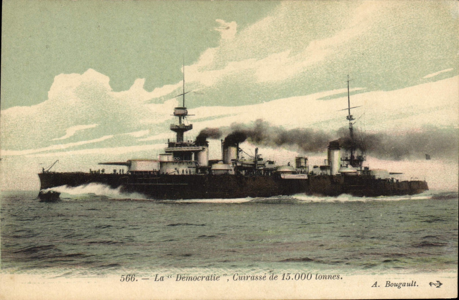 La "Démocratie", Torpedero de 15.000 toneladas — A. Bougault, n° 566