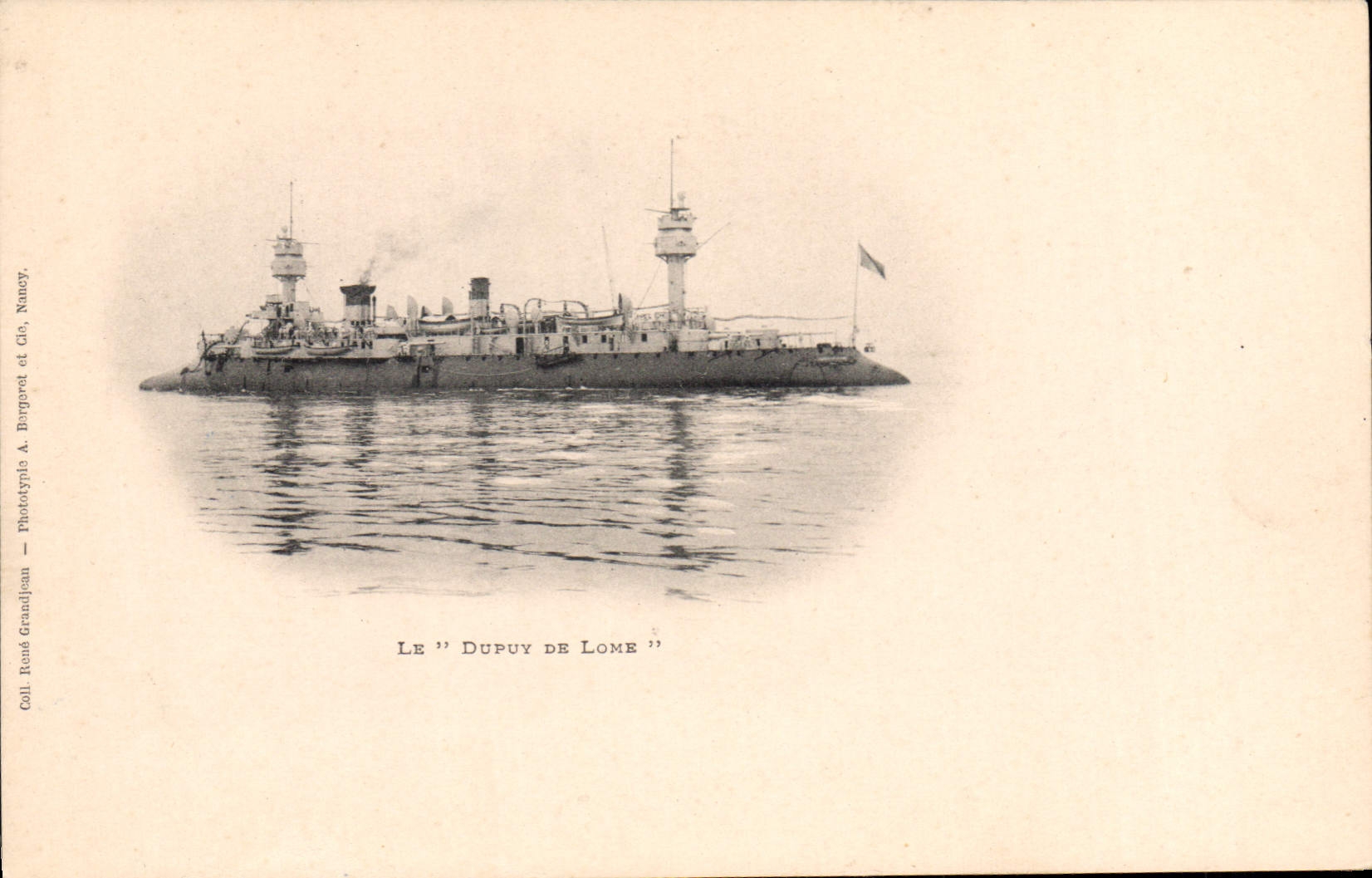 Le "Dupuy de Lôme" — croiseur de la Marine nationale — Phototypie A. Burgred et Cie, Nancy
