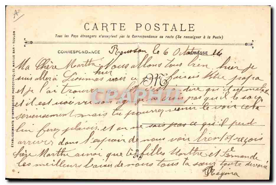 CPA Bateau de Guerre Diderot Cuirasse d'escadre a turbines — Verso
