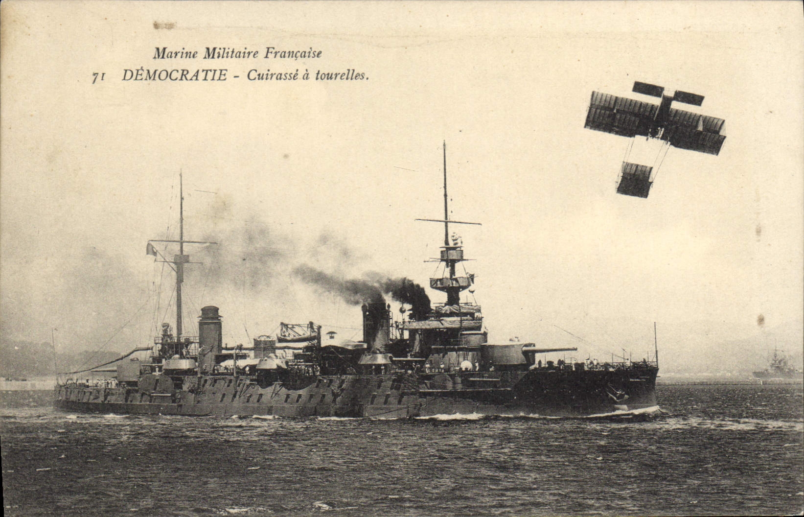 Démocratie — Cuirassé à tourelles — Marine Militaire Française