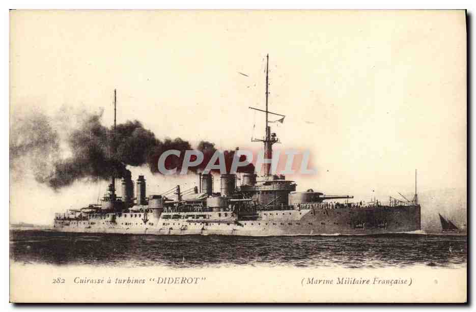 Cuirasse à turbines "DIDEROT" — Marine Militaire Française — n° 282