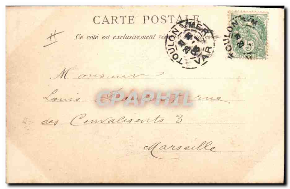 Le « Dunois » — navire de guerre — F. Dourcernel, N° 535 — Reverso