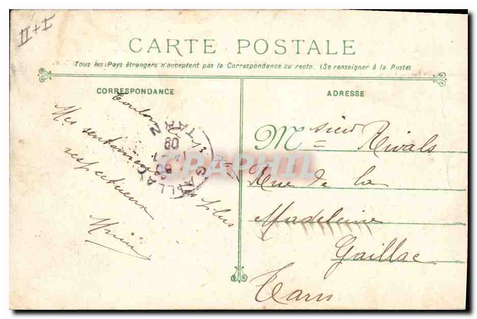 CPA Bateau de Guerre Democratie Cuirasse a tourelles — Verso