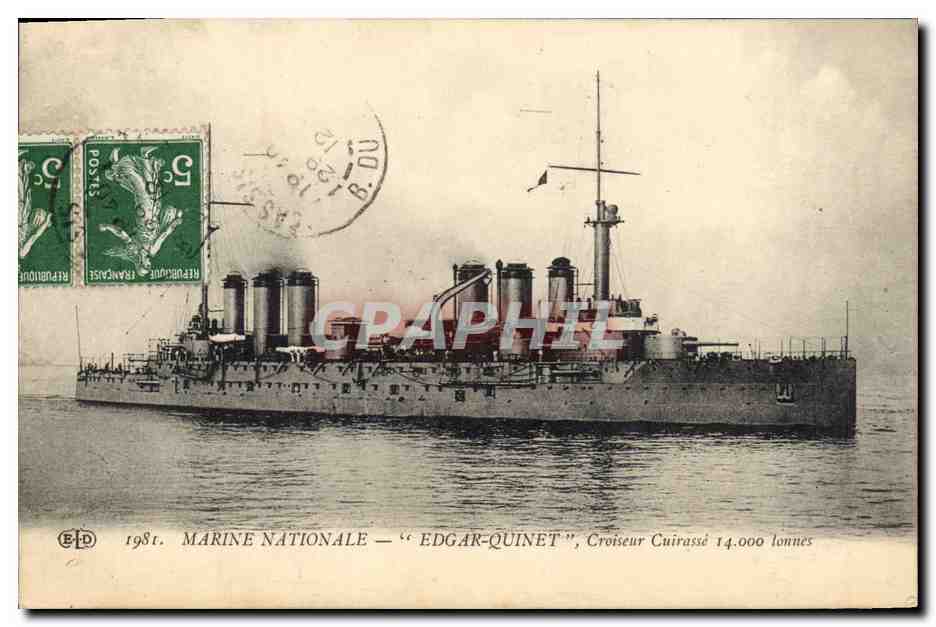 Marina Nacional — « Edgar-Quinet », Crucero de 14.000 toneladas — Editor E.P.D. n°1981