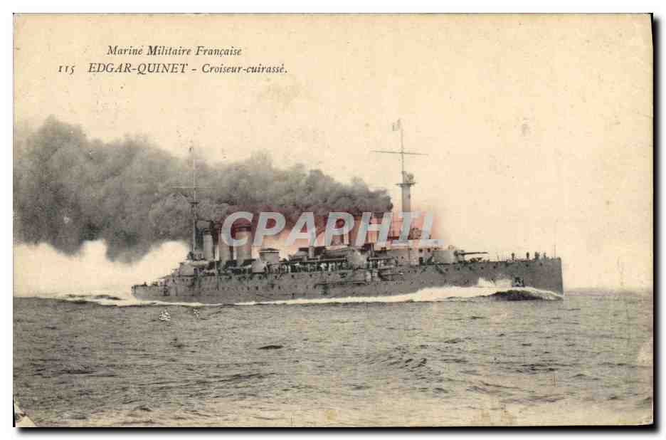 CPA Bateau de Guerre Edgar Quinet Croiseur Cuirasse