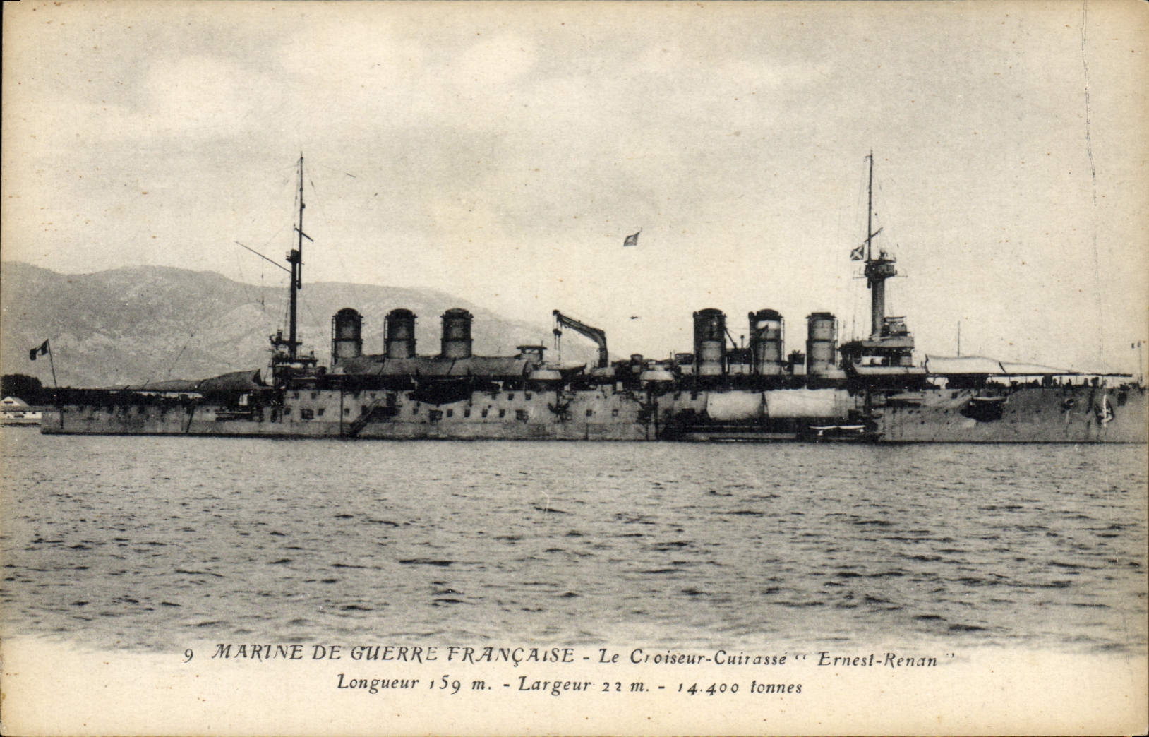 Frans militaire vloot — Het kruiser-panzer 'Ernest-Renan' — anoniem uitgever, n°9