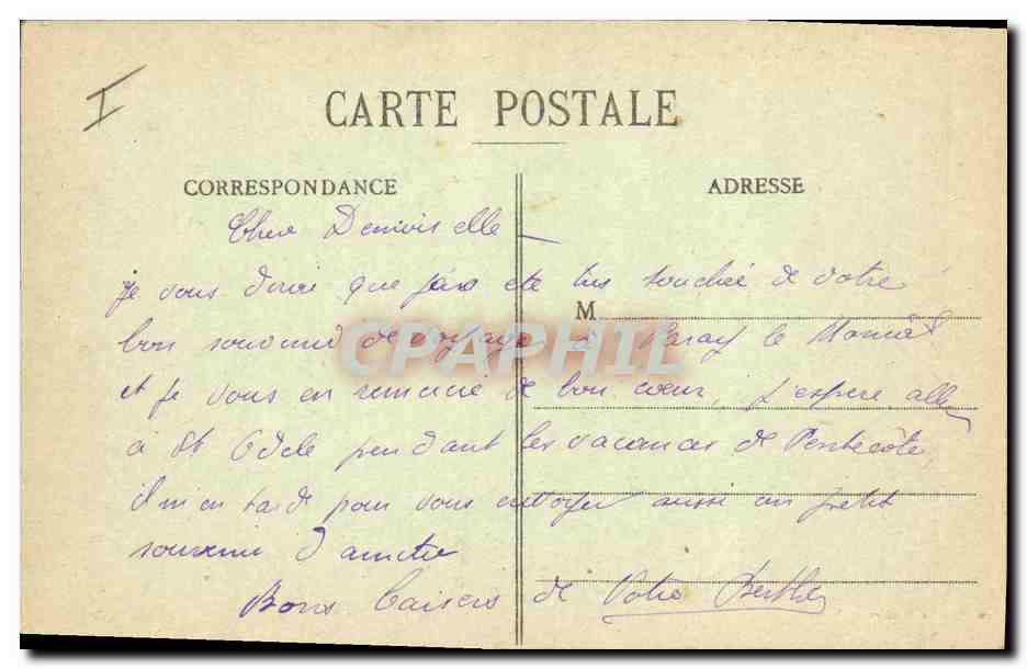 CPA Prefecture Nancy — Verso