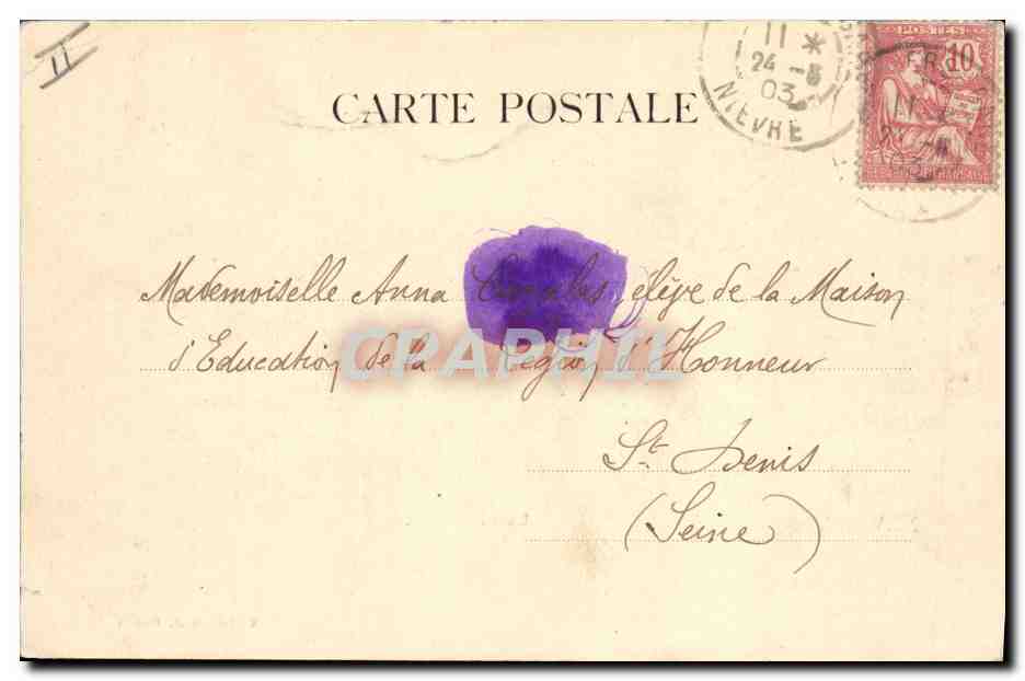 CPA Prefecture Nevers — Verso