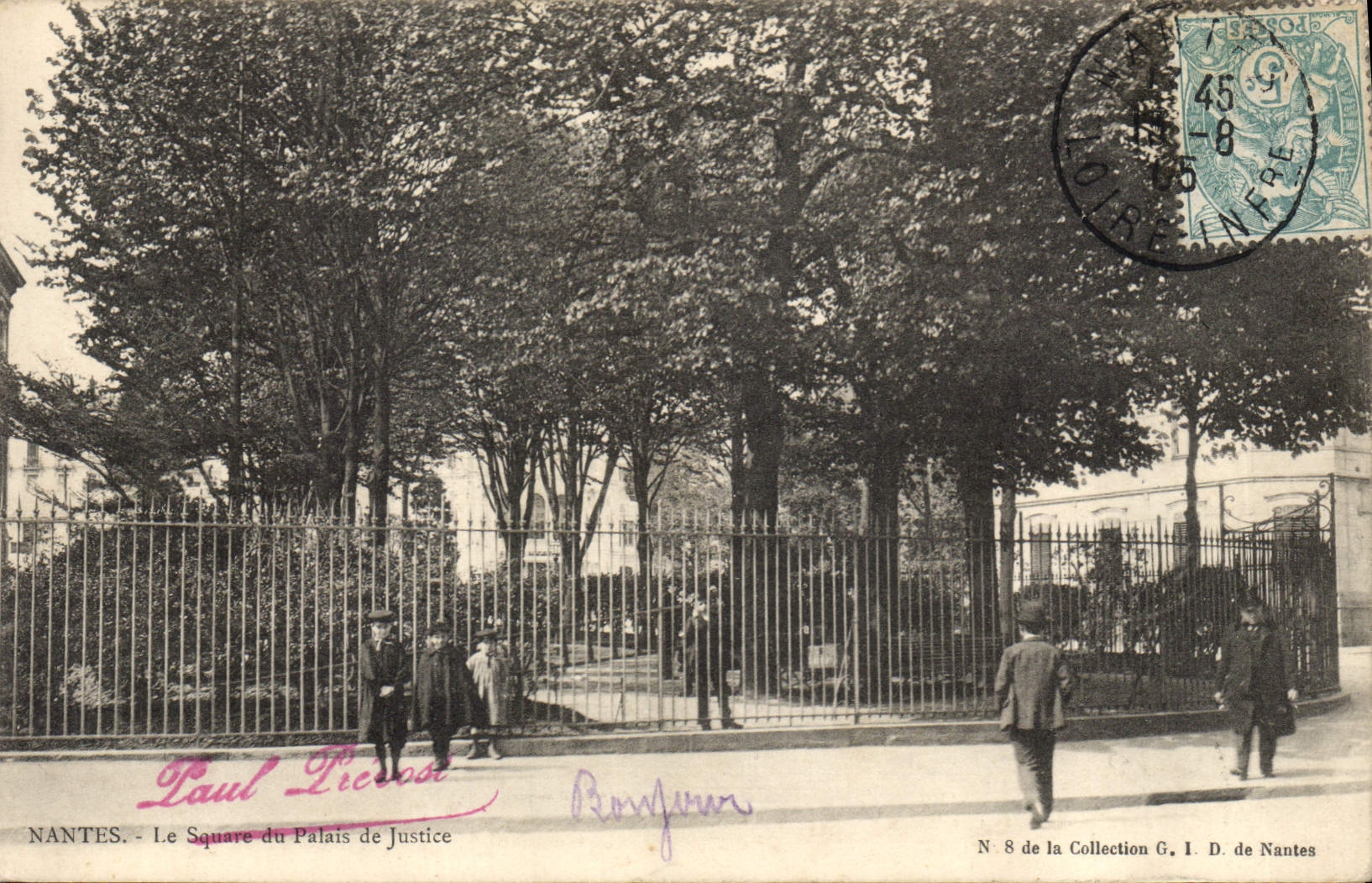 CPA Nantes Le square du Palais de Justice 