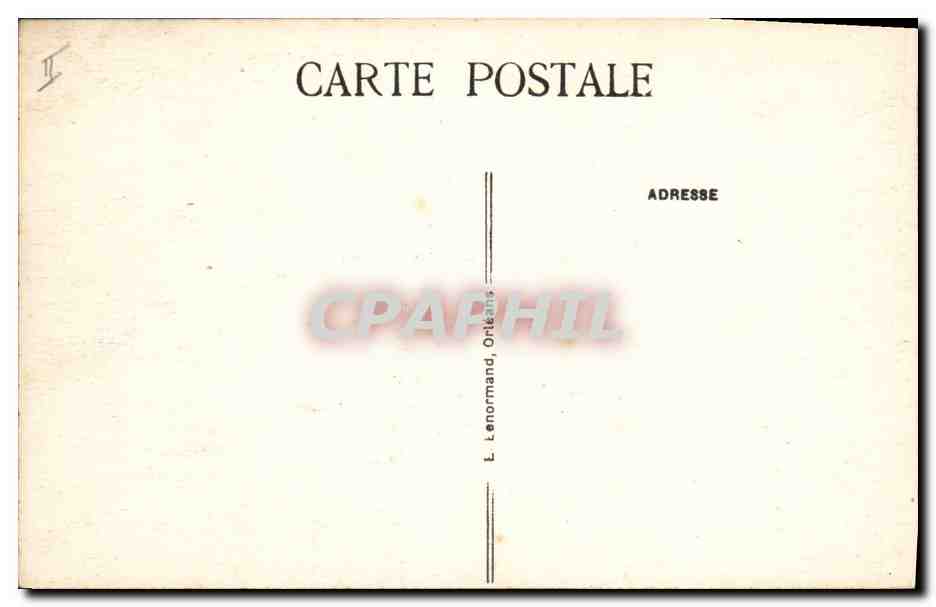 CPA Prefecture Orleans — Verso