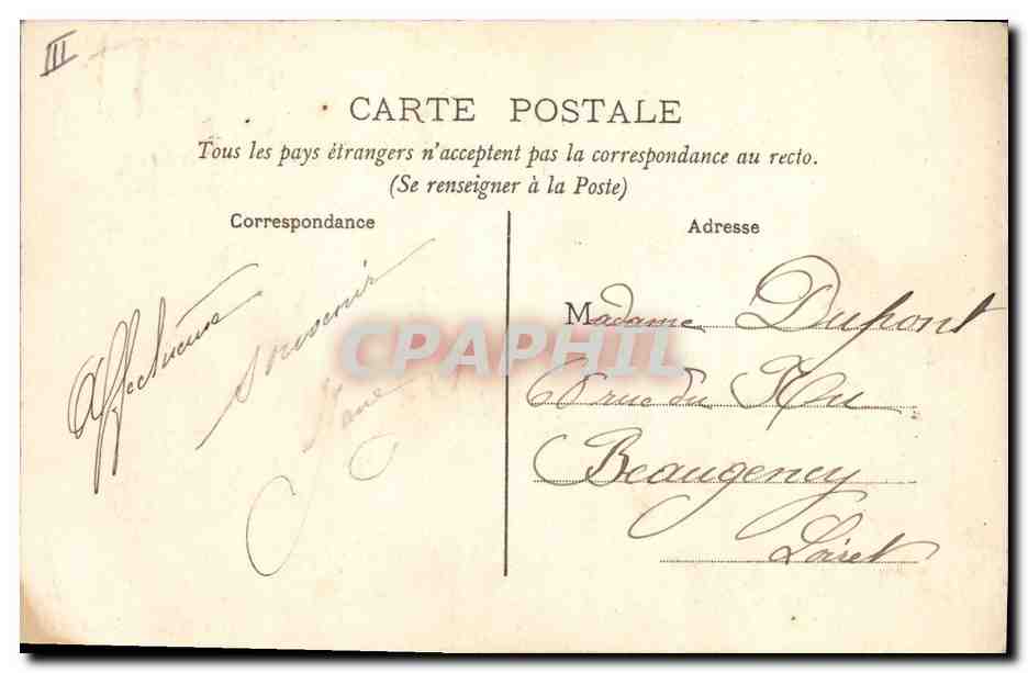 CPA Prefecture Nevers — Verso