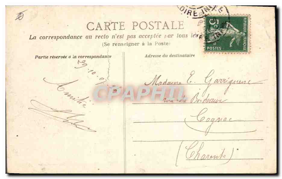 CPA Prefecture Nantes — Verso