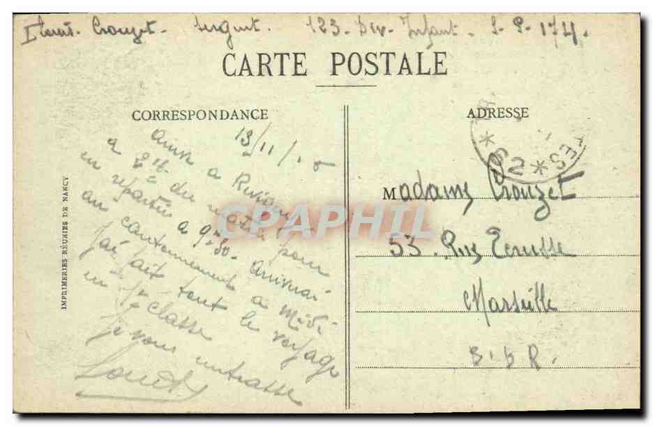 Revigny (Mense) — Rue de la Gare après le bombardement — A. Humbert, photo-édit., St-Dizier — Reverso