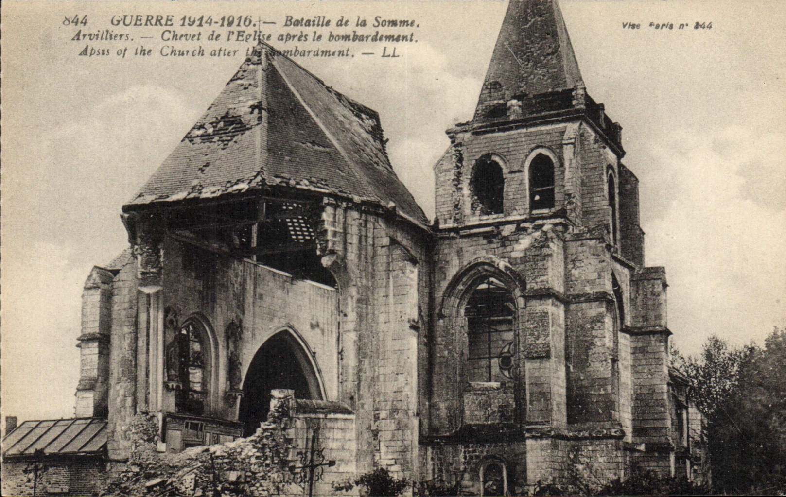 Arvilliers — Nave of the church after the bombing — Vieu Paris no. 844