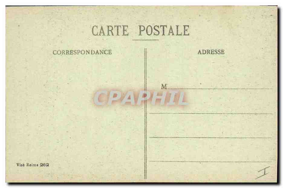 Reims during its years of bombardments 1914-1917 — The Town Hall - Ruins of the Great Hall of Marriages — Collection G. Dubais, Reims — Back