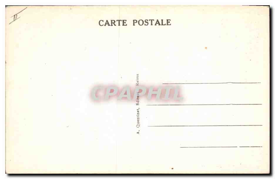 Tank Allemand — Front de Champagne — près du Fort de la Pompelle — Verso