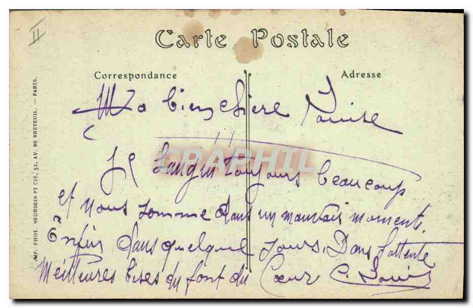 Soissons — Faubourg Saint-Vaast — devastation — P. Nougarde, Publisher, Soissons — Back