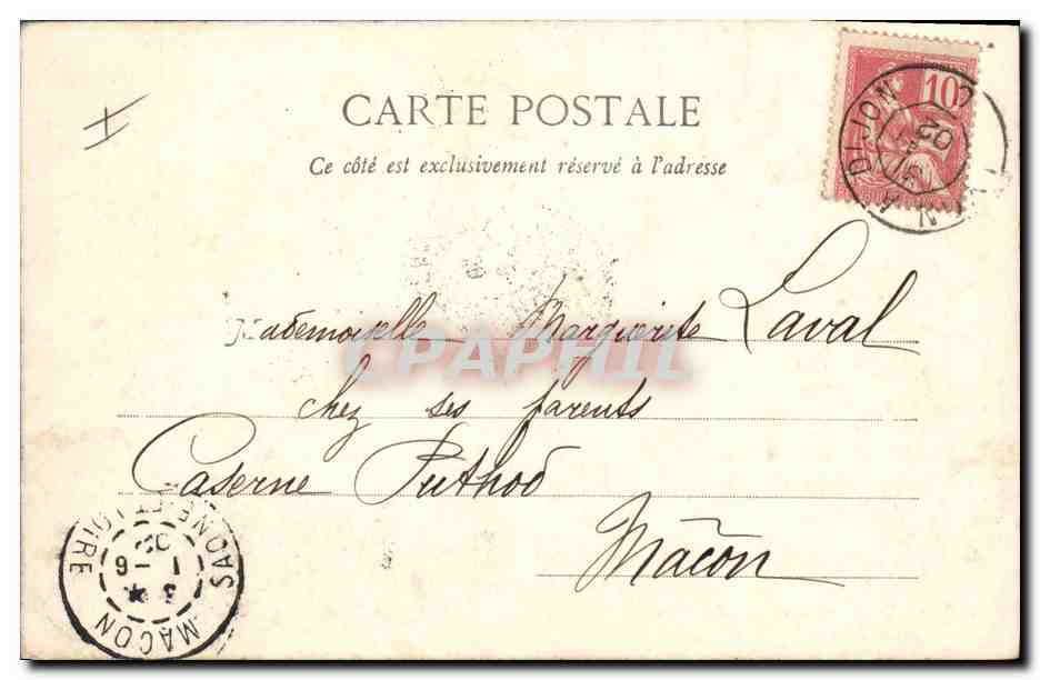 CPA Palais de justice Lyon — Verso