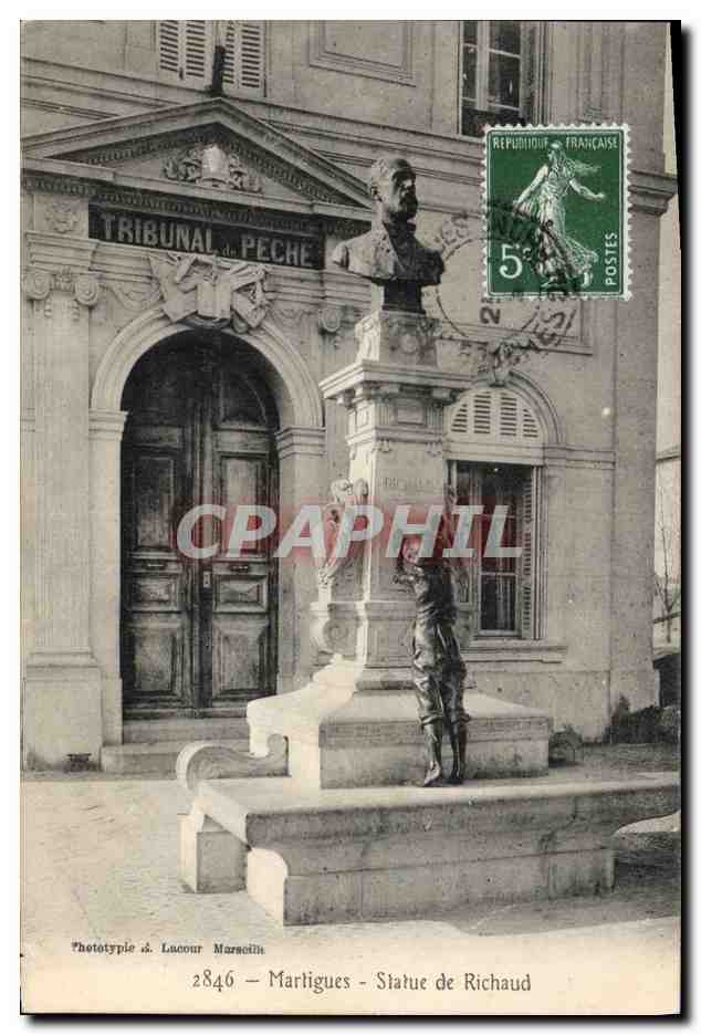 CPA Palais de justice Martigues Statue de Richaud