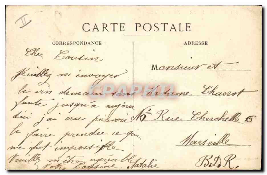 CPA Palais de justice Montpellier — Verso