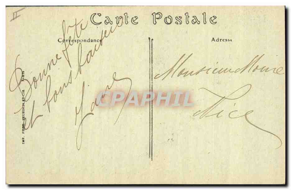 CPA Folklore Auvergne La bourree — Verso