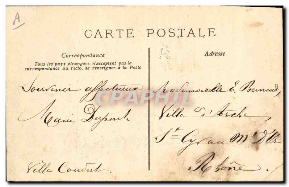 CPA Folklore Bourree d'Auvergne  — Verso