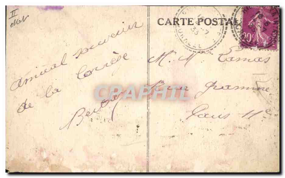CPA Folklore Auvergne Gais propos — Verso
