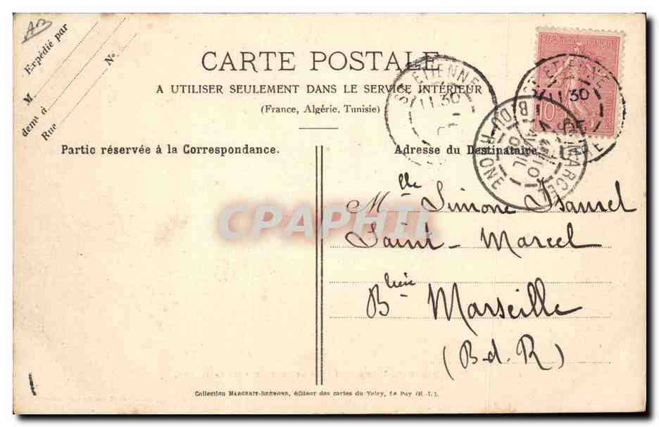 CPA Folklore Montfaucon du Velay  — Verso