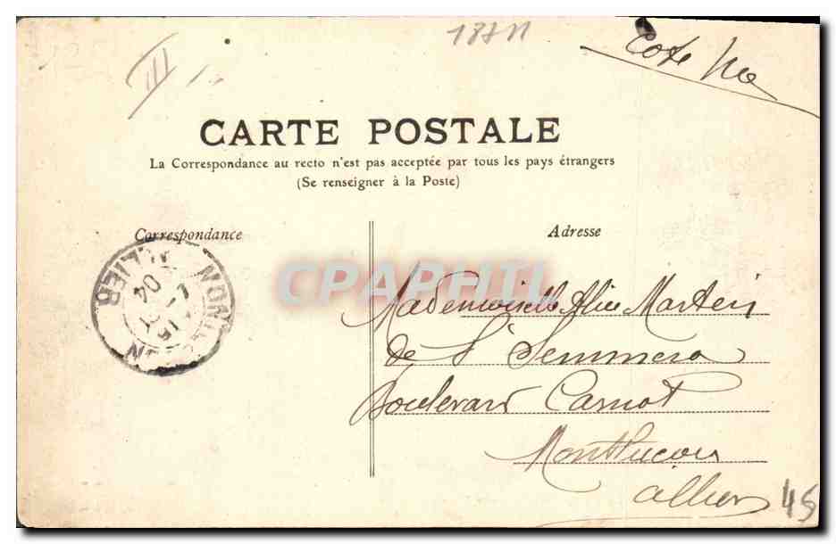 L'Auvergne — Le Martyr des Stations Thermale — éditeur anonyme, n° 184 — Verso