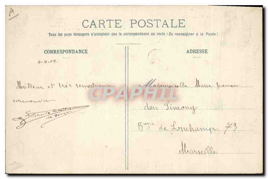 CPA Folklore Un buron dans la montagne Auvergne — Verso