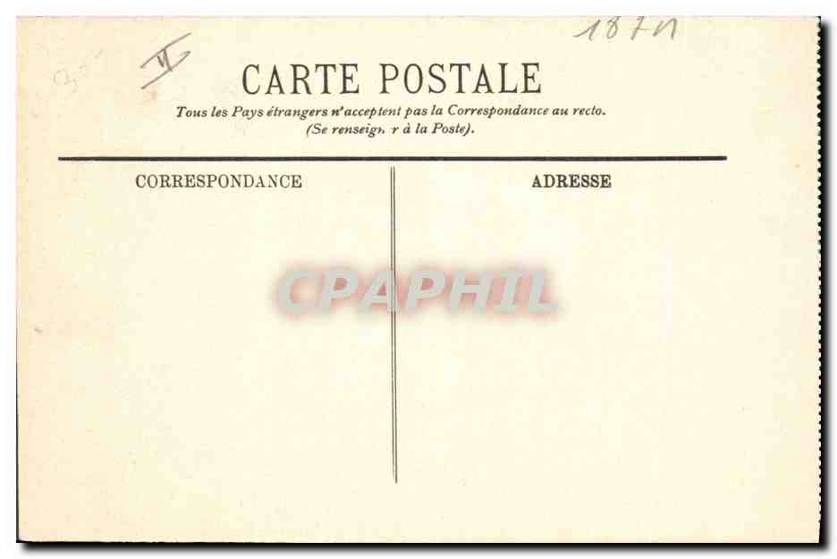 CPA Folklore Auvergne La bourree — Verso