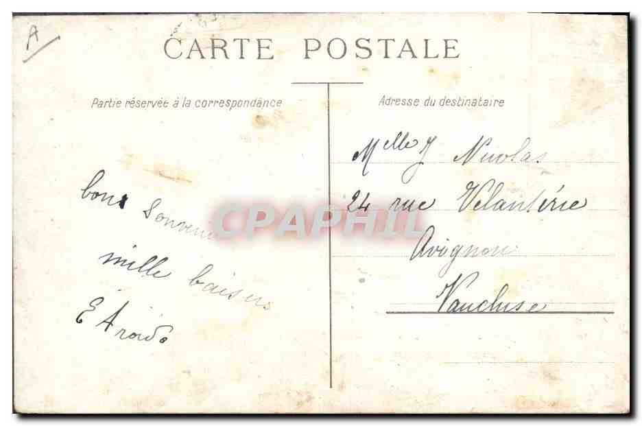 CPA Chateau Loge de Perpignan au Moyen Age — Verso