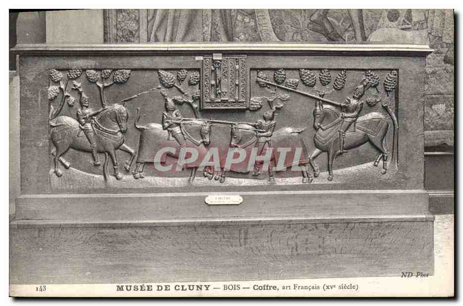 CPA Chateau Musee de Cluny Bois Coffre