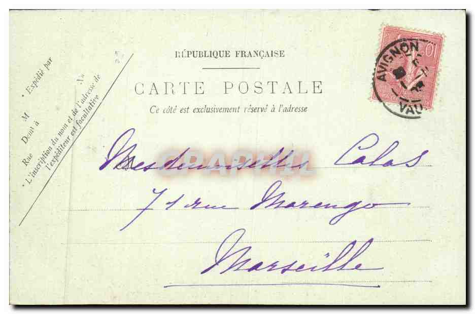 CPA Chateau L'entree Villeneuve les Avignon — Verso