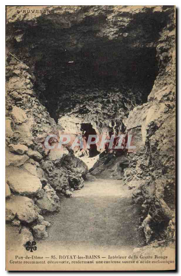 CPA Royat les Bains Interieur de la Grotte Rouge Grottes 