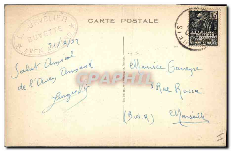 CPA Grotte Grottes Aven Armand Stalagmites encorbellees au bord du gouffre — Rückseite