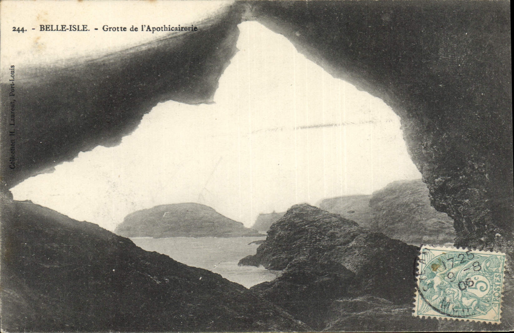 CPA Grotte de l'Apthicairerie Belle Isle Grottes 