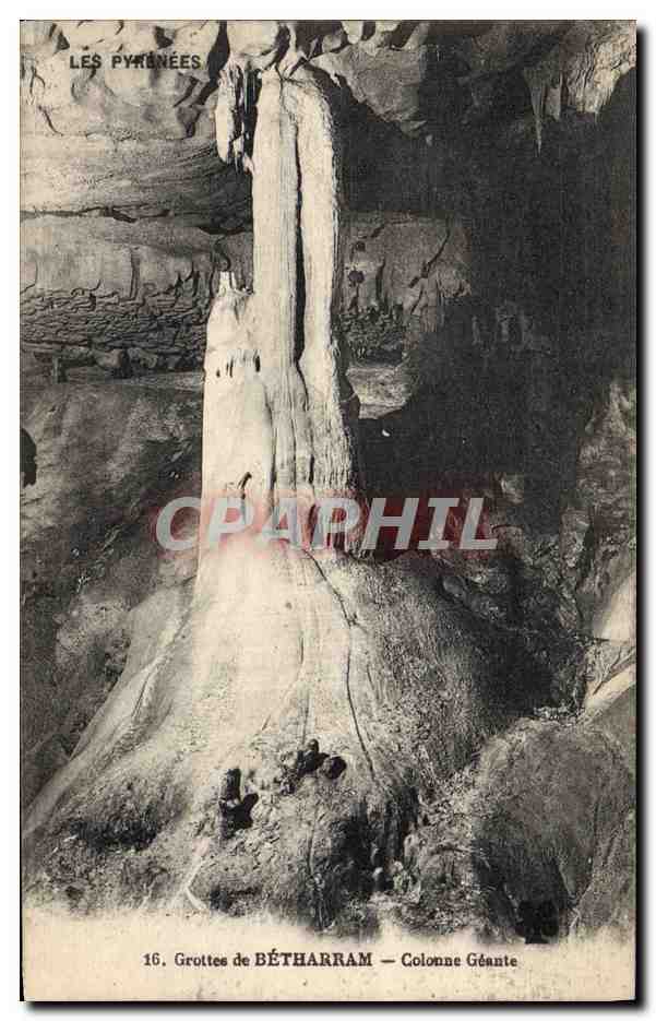 CPA Grotte Grottes de Betharram Colonne geante