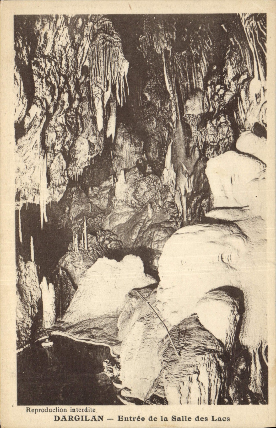 CPA Grotte Grottes Dargilan Entree de la salle des Lacs