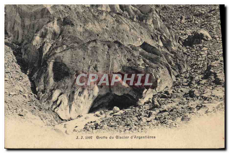 CPA Grotte du glacier d'Argentieres Grottes 