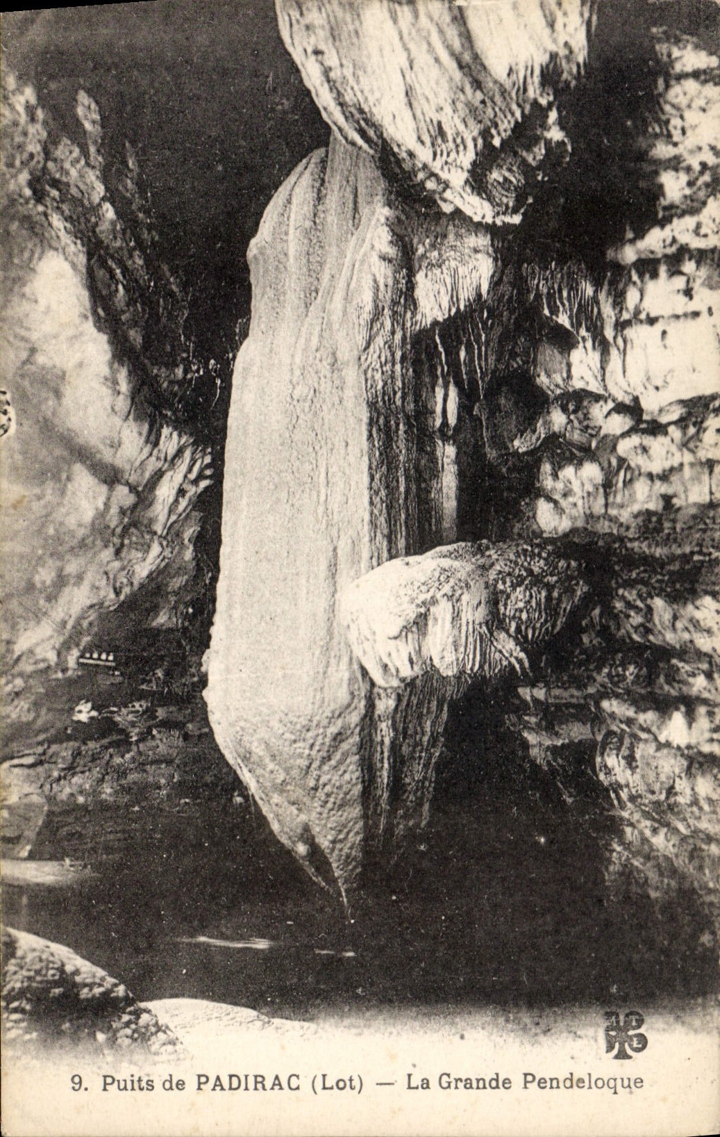 CPA Grotte Grottes Puits de Padirac La grande Pendeloque