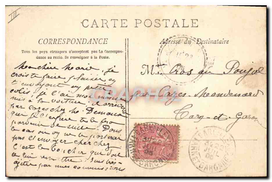 CPA Palais de Justice Montauban Bourse & Tribunal de Commerce — Verso