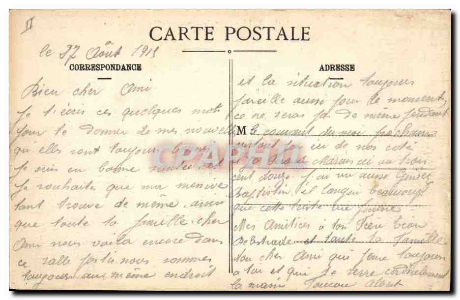CPA Metz Nouvelles fontaines et Palais de Justice  — Verso