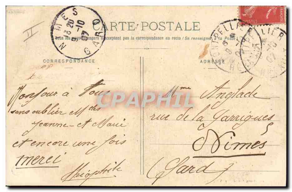 CPA Palais de Justice Montpellier Grand Rue Tribunal de commerce — Verso