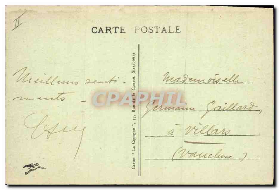 CPA Palais de Justice Mulhouse Le Tribunal — Verso