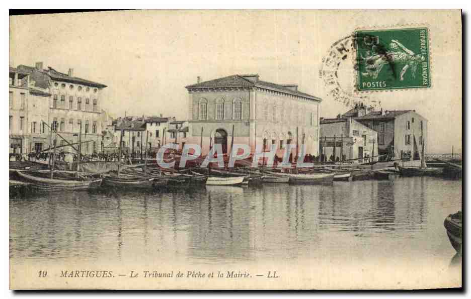 CPA Palais de Justice Martigues Le Tribunal de peche et la mairie