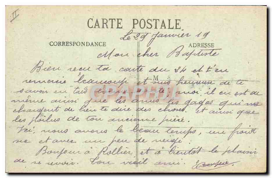 CPA Metz Esplanade et Palais de Justice  — Verso