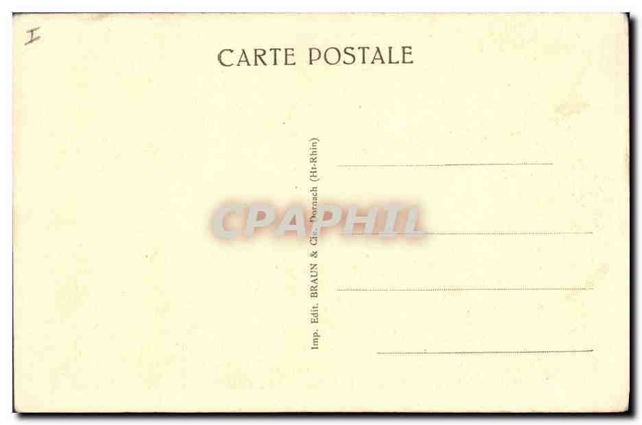 CPA Palais de Justice Mulhouse Tribunal de Bailliage — Verso