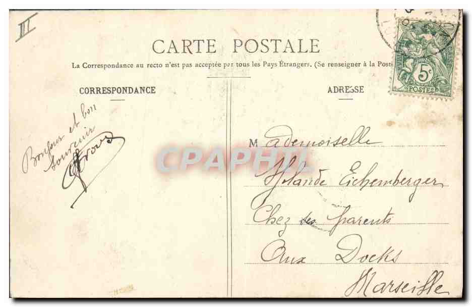 CPA Palais de Justice Montbrison Salle des Assises — Verso